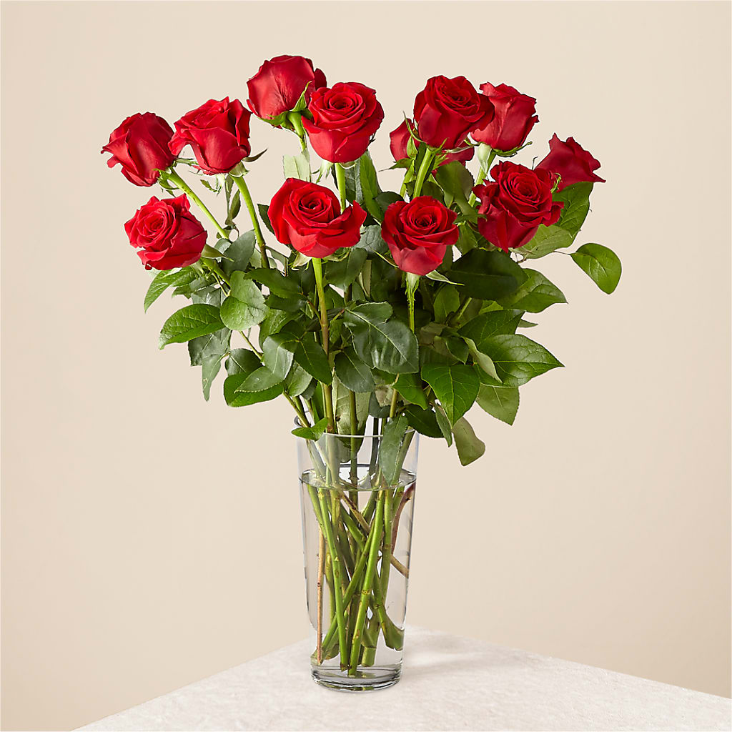 Long Stem Red Rose Bouquet – Pettles Flowers, Salina KS