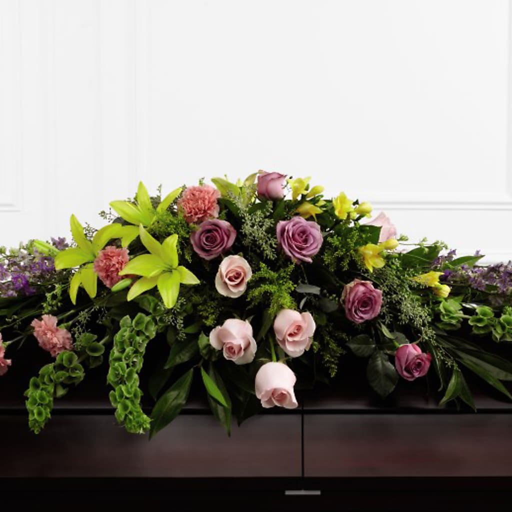 Forever Beloved Casket Spray – Pettles Flowers, Salina KS