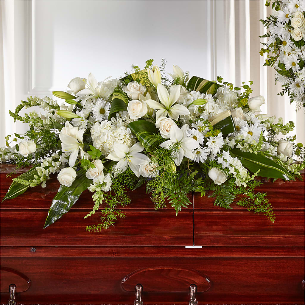 Abundance Casket Spray – Pettles Flowers, Salina KS
