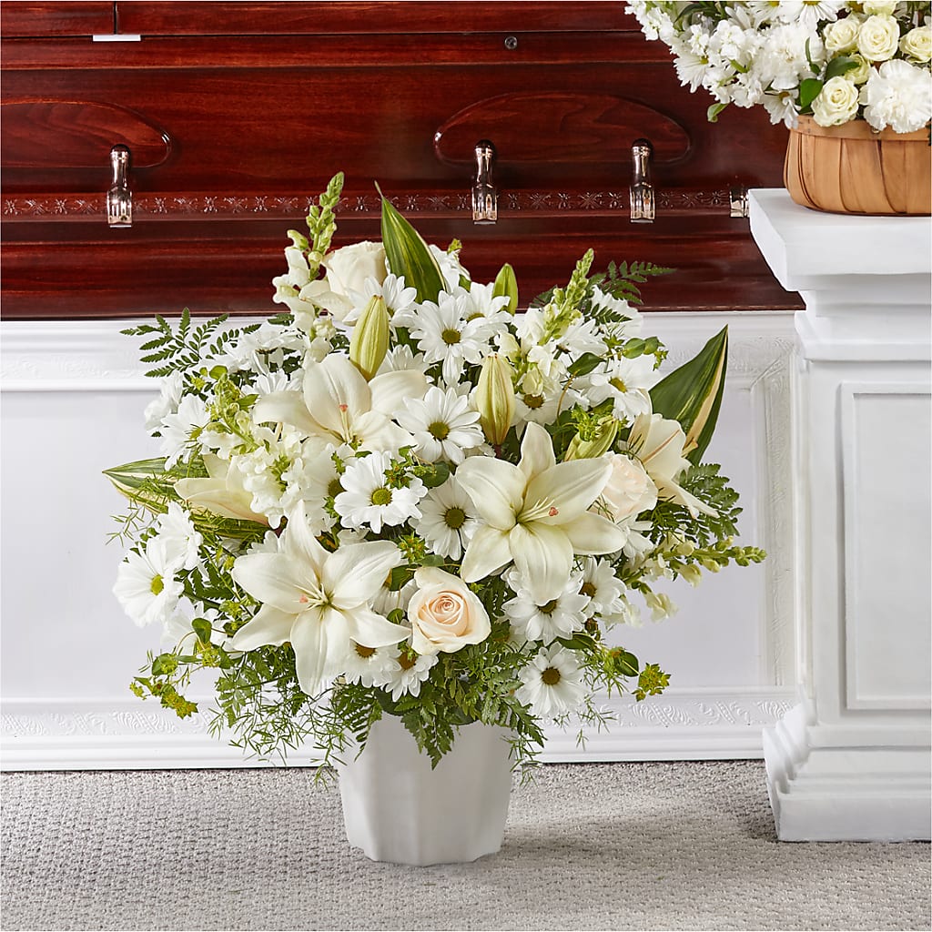 Thoughts of Tranquility Floor Basket – Pettles Flowers, Salina KS
