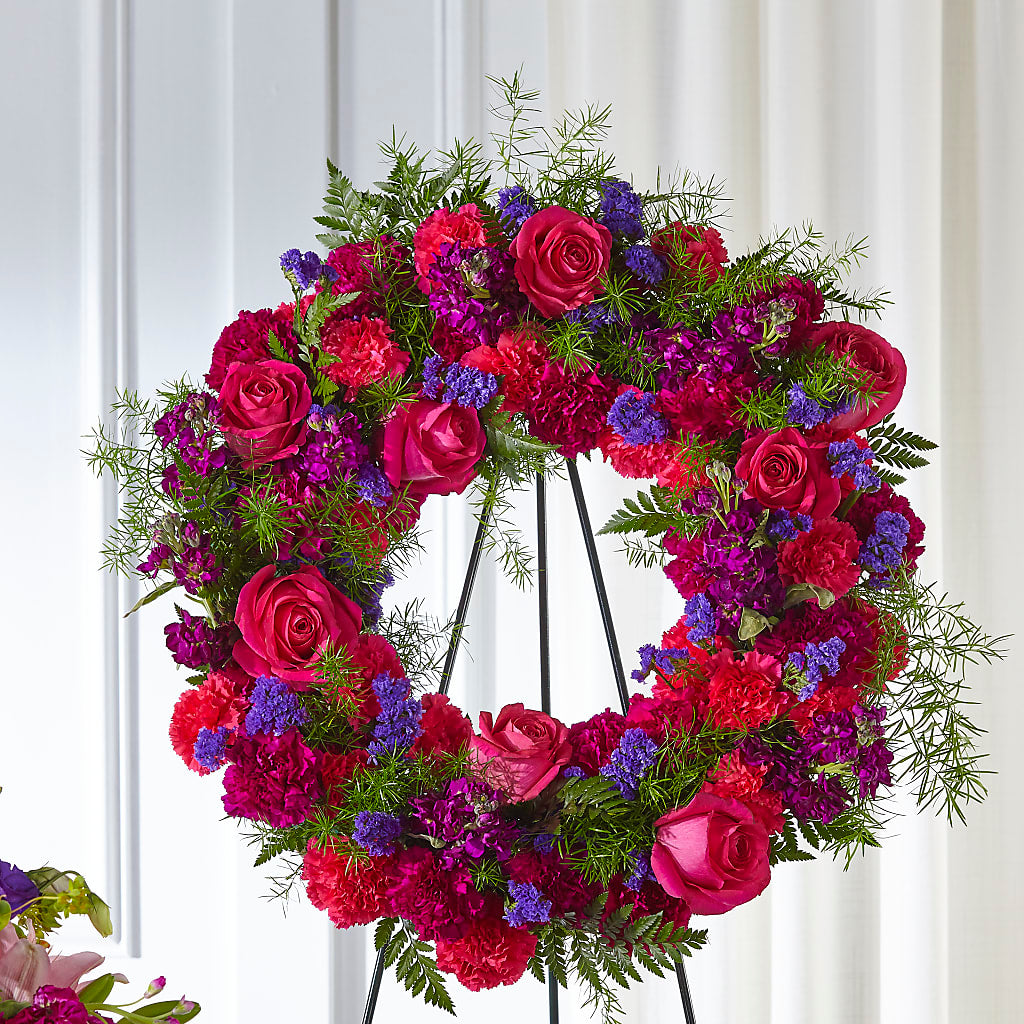 Calming Colors Wreath – Pettles Flowers, Salina KS