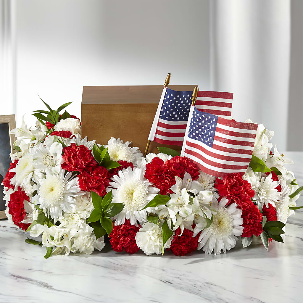 Spirit of Patriotism Cremation Adornment – Pettles Flowers, Salina KS