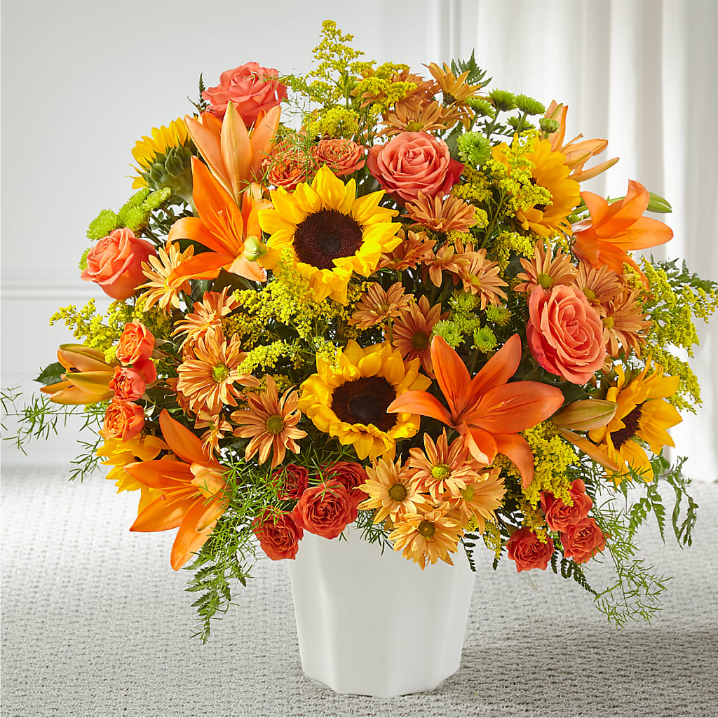 Harvest Thoughts Floor Basket – Pettles Flowers, Salina KS