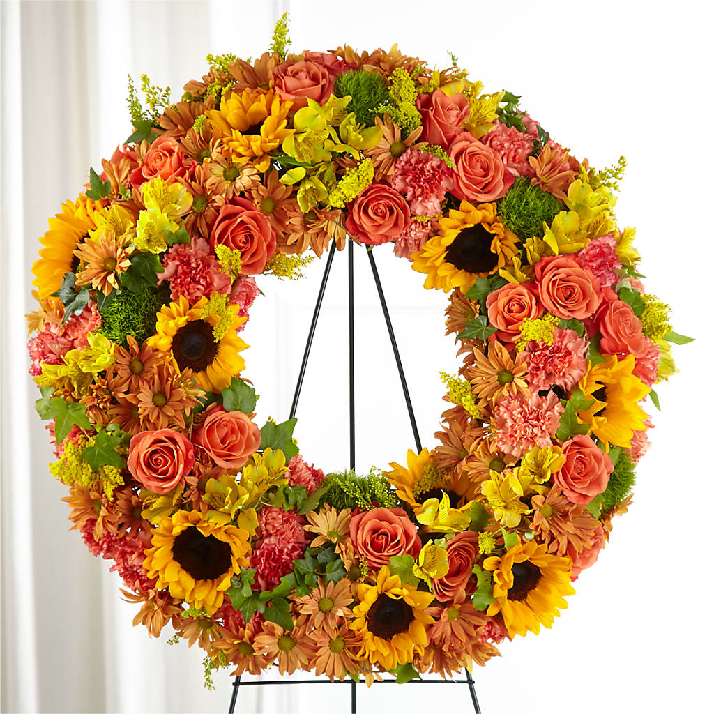 Autumnal Memories Wreath (Standard) – Pettles Flowers, Salina KS