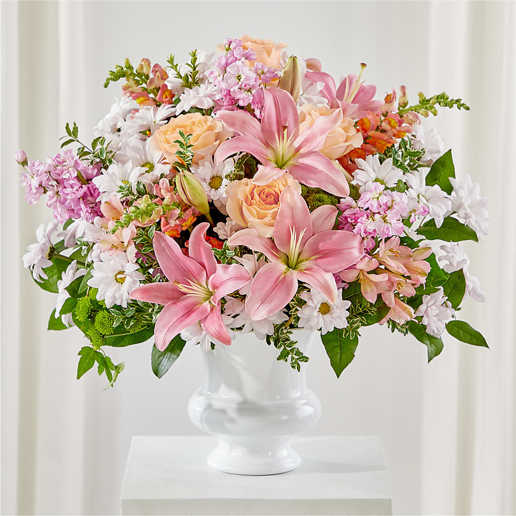 Heartfelt Gesture Urn Arrangement – Pettles Flowers, Salina KS