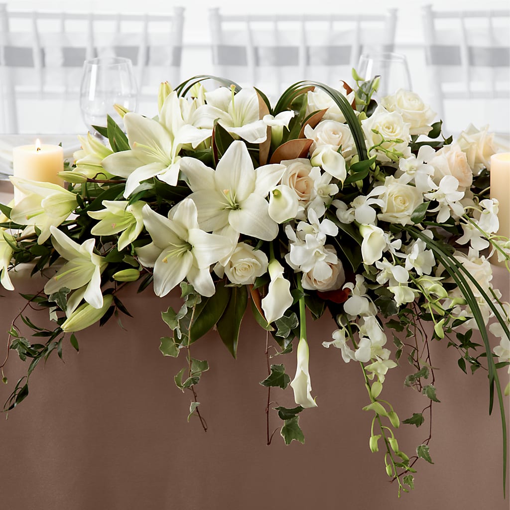White Linen Arrangement – Pettles Flowers, Salina KS