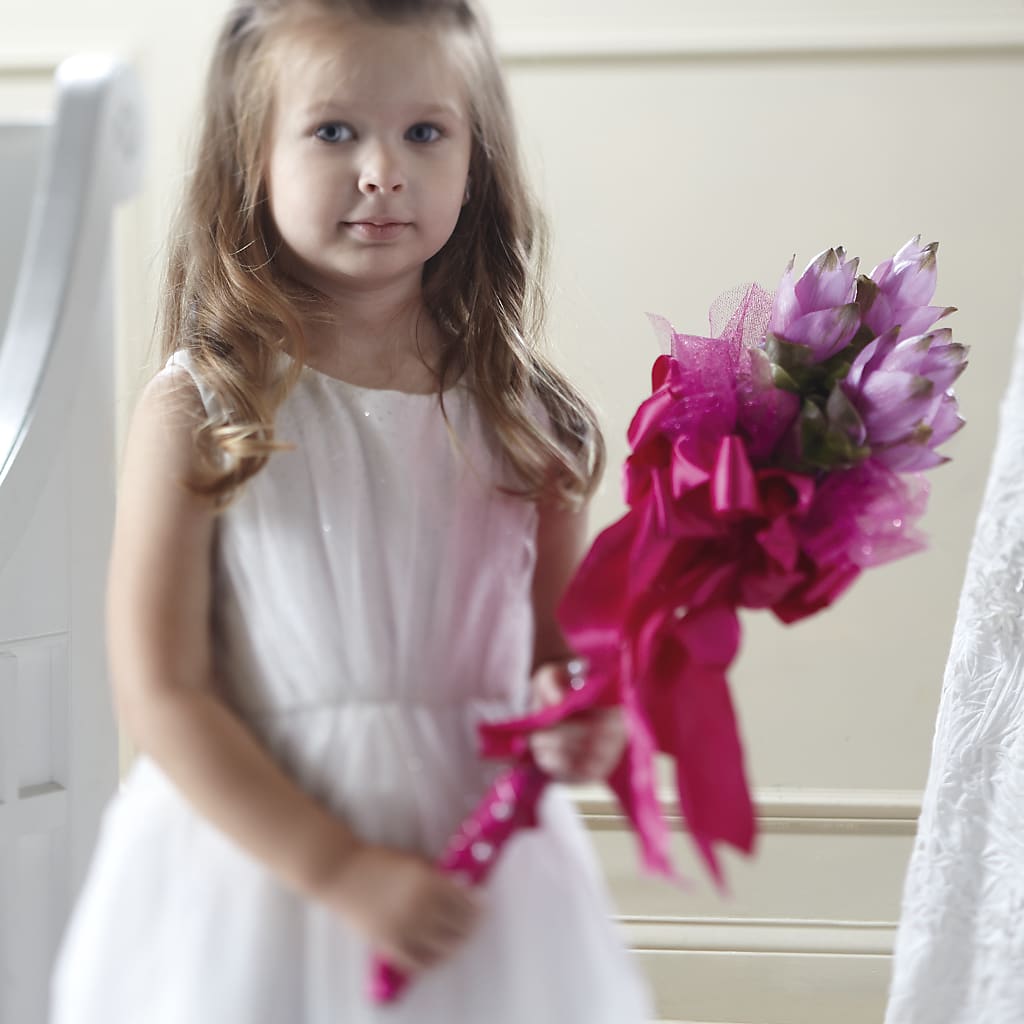 Sparkle Pink Flower Girl Bouquet – Pettles Flowers, Salina KS