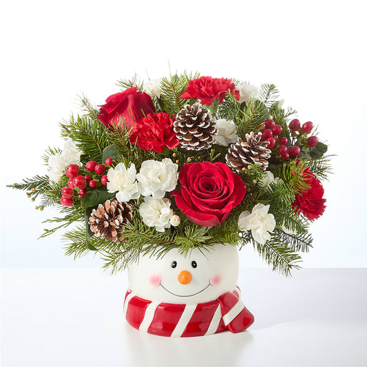 Jolly Snowman Bouquet –  Pettles Flowers, Salina KS