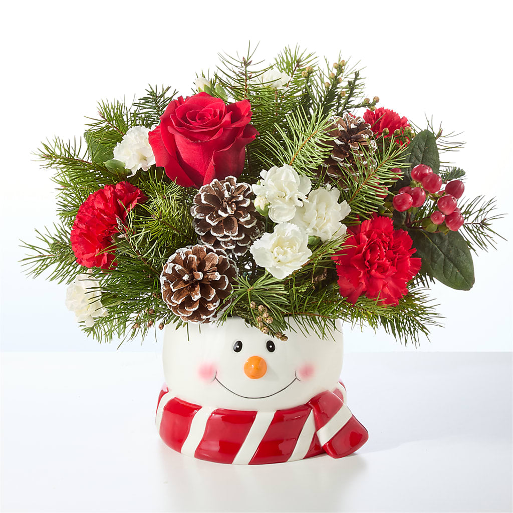 Jolly Snowman Bouquet –  Pettles Flowers, Salina KS