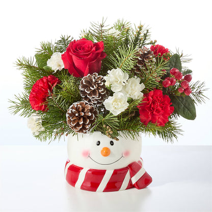 Jolly Snowman Bouquet –  Pettles Flowers, Salina KS