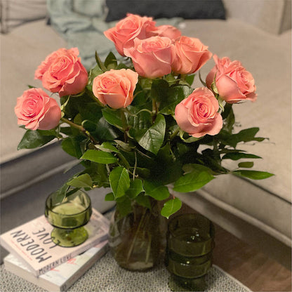 Long Stem Pink Rose Bouquet –  Pettles Flowers, Salina KS