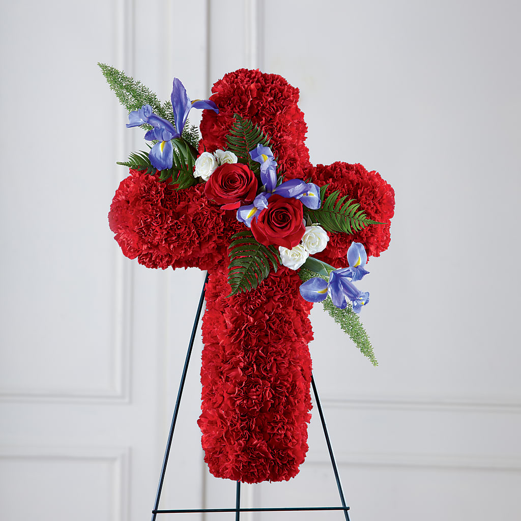 Faithful Hero Floral Cross –  Pettles Flowers, Salina KS
