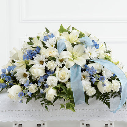 Tender Treasure Casket Spray –  Pettles Flowers, Salina KS
