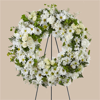Faithful Wishes Wreath –  Pettles Flowers, Salina KS