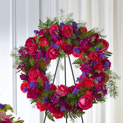 Calming Colors Wreath –  Pettles Flowers, Salina KS