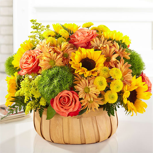 Harvest Sunflower Basket –  Pettles Flowers, Salina KS