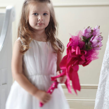 Sparkle Pink Flower Girl Bouquet –  Pettles Flowers, Salina KS